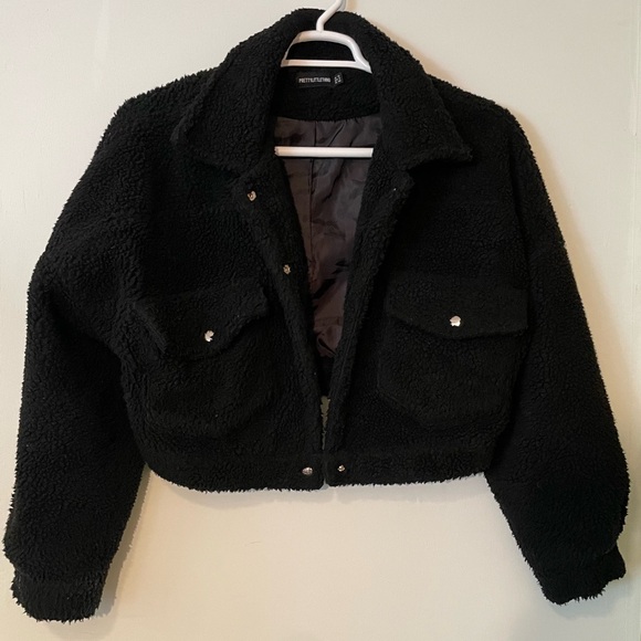 PrettyLittleThing Lightweight Sherpa Teddy Jacket - Picture 3 of 4